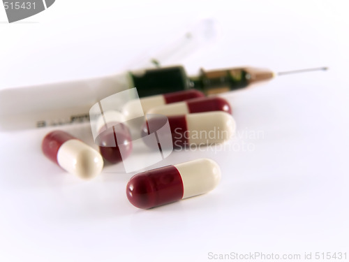 Image of Pills and medical Syringe