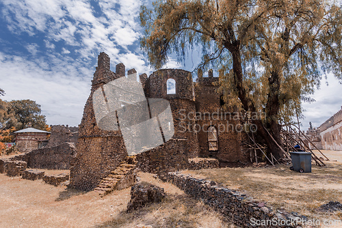 Image of Fasil Ghebbi, royal castle in Gondar, Ethiopia