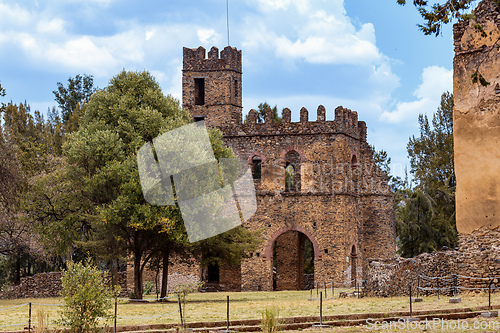 Image of Fasil Ghebbi, royal castle in Gondar, Ethiopia