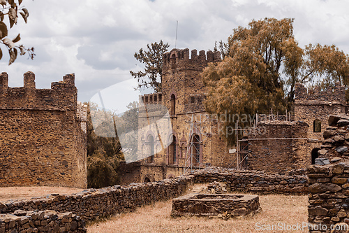 Image of Fasil Ghebbi, royal castle in Gondar, Ethiopia