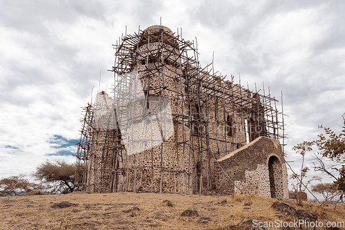 Image of ruins of Guzara royal palace, Ethiopia Africa