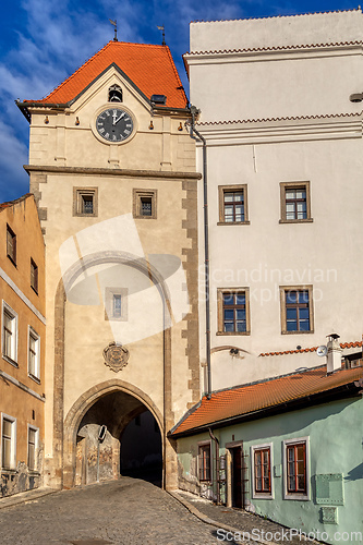 Image of The old town view in city Jindrichuv Hradec, Czech Republic
