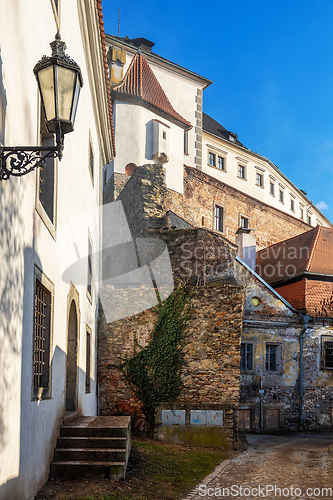 Image of The old town view in city Jindrichuv Hradec, Czech Republic