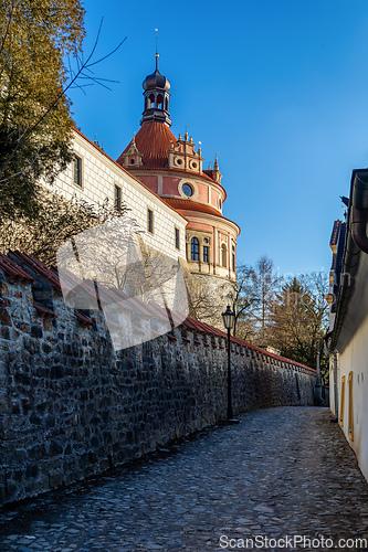 Image of The old town view in city Jindrichuv Hradec, Czech Republic