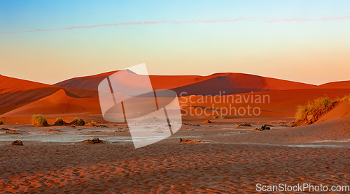 Image of Arid dry landscape Hidden Vlei in Namibia Africa