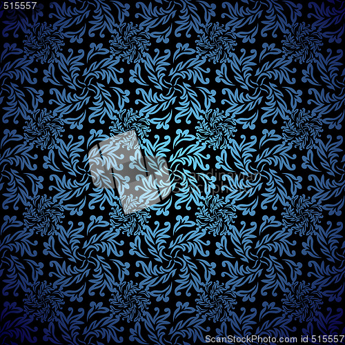 Image of blue floral repeat