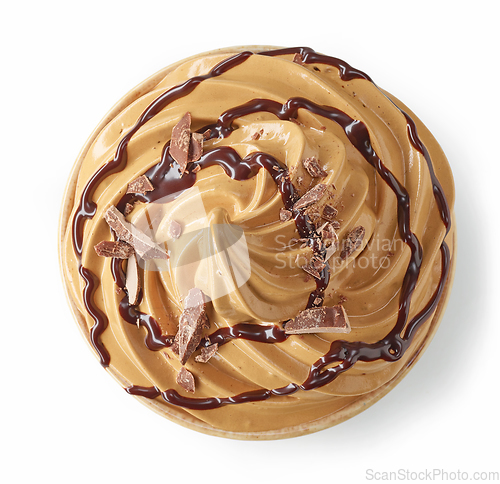 Image of whipped caramel and coffee mousse dessert