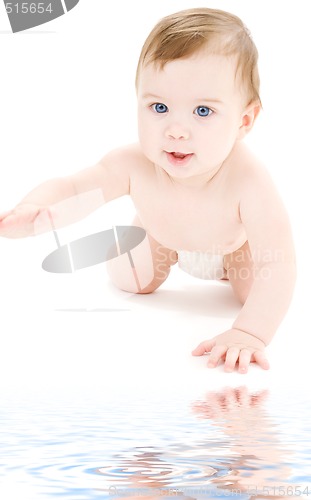 Image of crawling baby boy