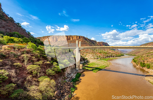 Image of Old and new bridge across Blue Nile, Ethiopia