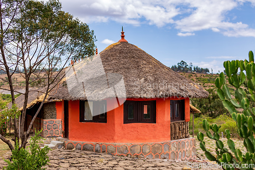 Image of Beautiful colored traditional ethiopian house