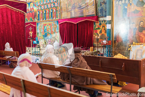 Image of Interior of Debre Libanos, monastery in Ethiopia
