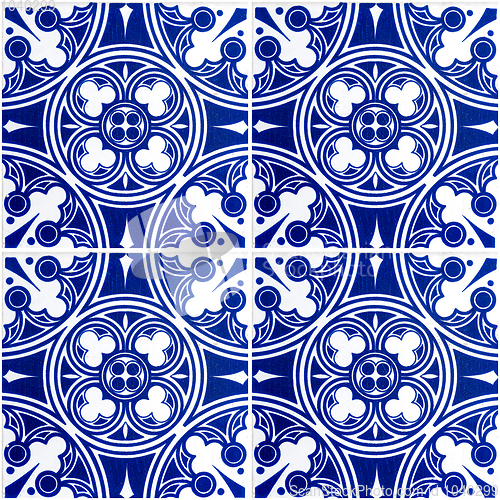 Image of Traditional Portuguese glazed tiles