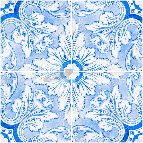 Image of Traditional Portuguese glazed tiles