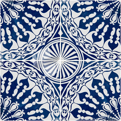 Image of Traditional Portuguese glazed tiles