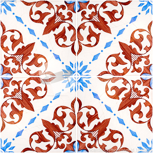 Image of Traditional Portuguese glazed tiles