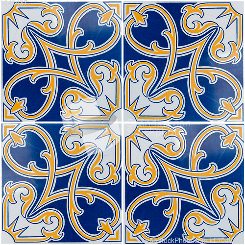 Image of Traditional Portuguese glazed tiles