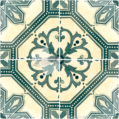 Image of Traditional Portuguese glazed tiles