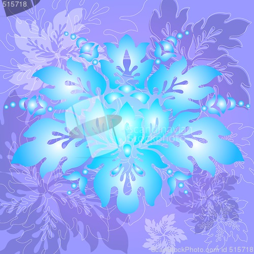 Image of Blue  gentle flower abstract background