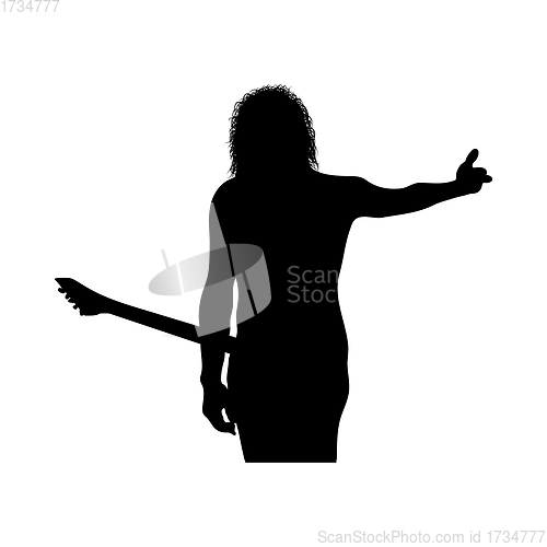 Image of Rock Guitarist Silhouette