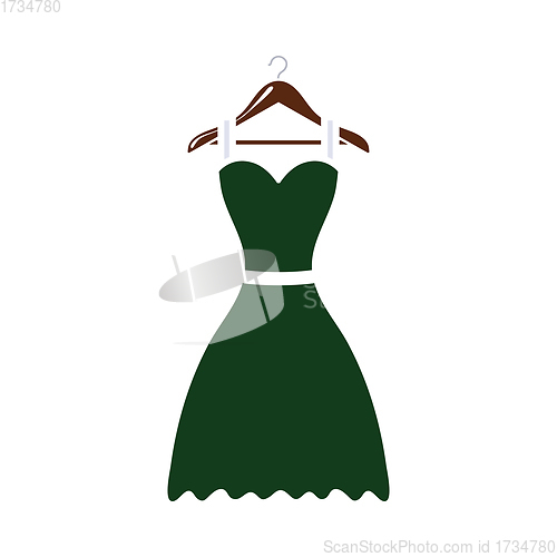 Image of Elegant Dress On Shoulders Icon