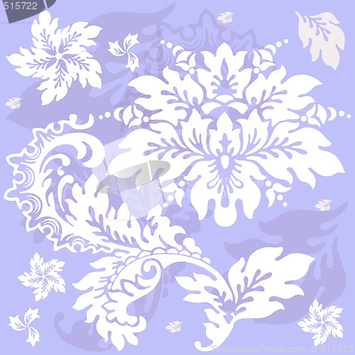 Image of Blue  gentle flower abstract background