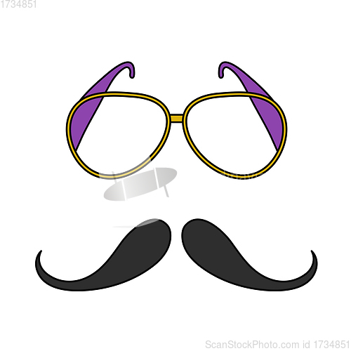 Image of Glasses And Mustache Icon