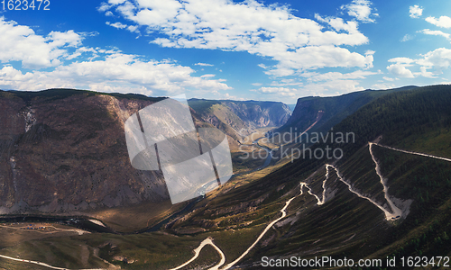 Image of Altai mountain road pass