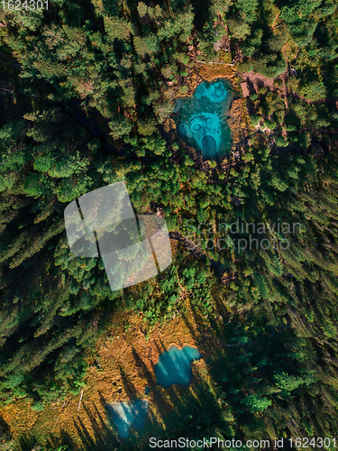 Image of Geyser lake with thermal springs