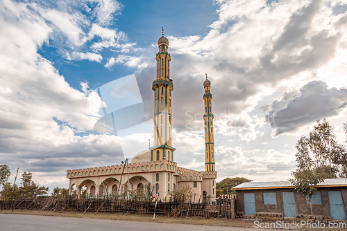 Image of View of a mosque in the town of Dejen, Ethiopia