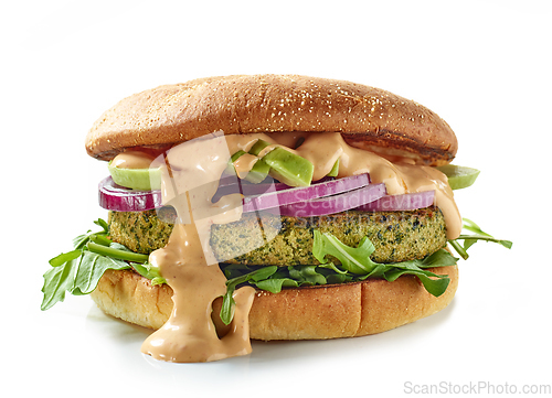 Image of fresh vegan burger