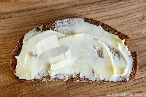 Image of rye bread with butter