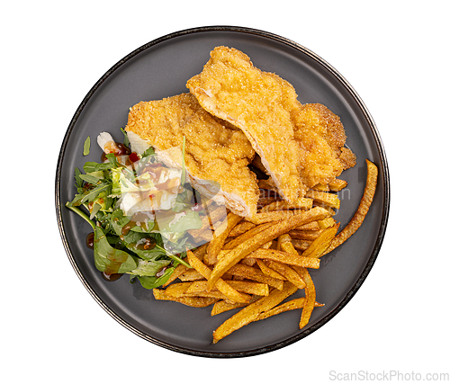 Image of Delicious fried breaded chicken breast