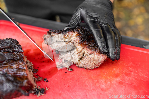 Image of Professional cutting grill meat