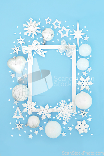 Image of North Pole Theme Christmas Background Border 