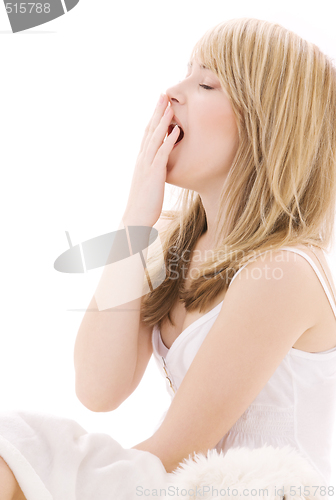 Image of yawning girl