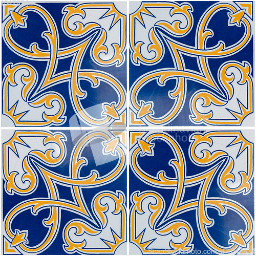 Image of Traditional Portuguese glazed tiles