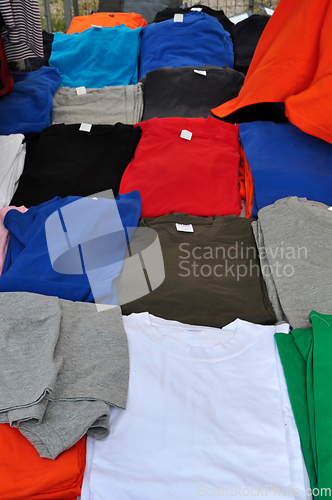 Image of colorful short sleeve t-shirts