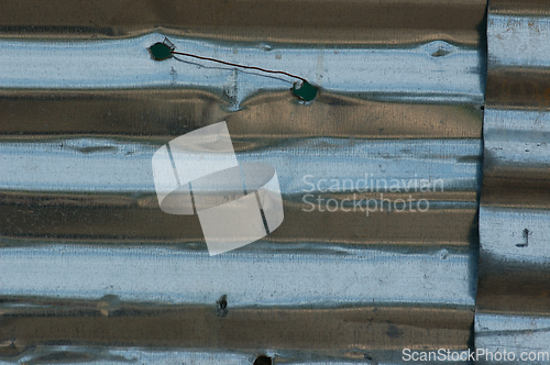 Image of corrugated aluminum metal background