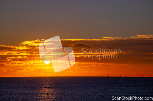 Image of December Sunset with Rampion Wind Farm