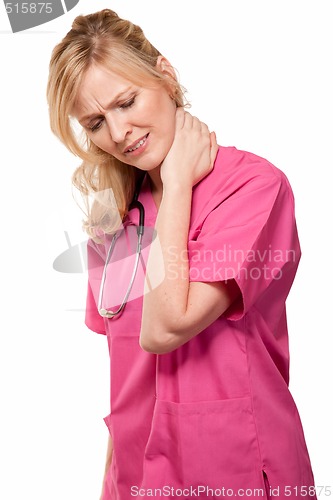 Image of Nurse with neck pain