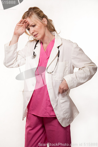 Image of Lady doctor with headache