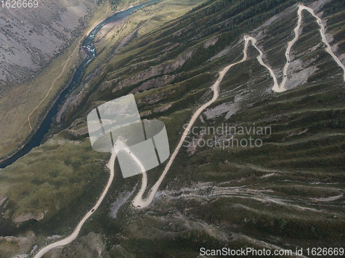 Image of Altai mountain road pass