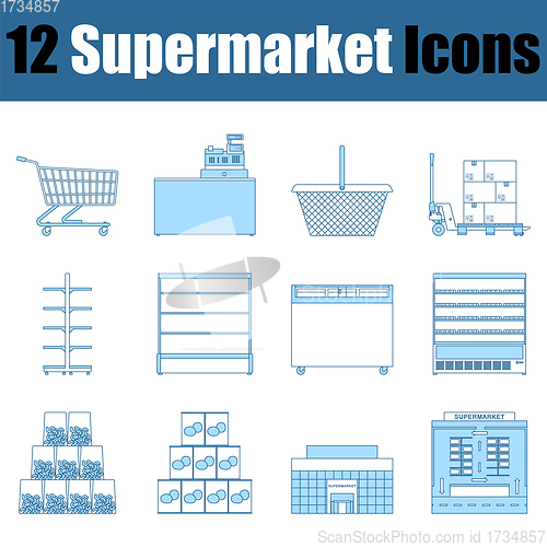Image of Supermarket Icon Set
