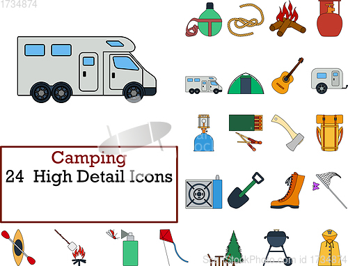 Image of Camping Icon Set