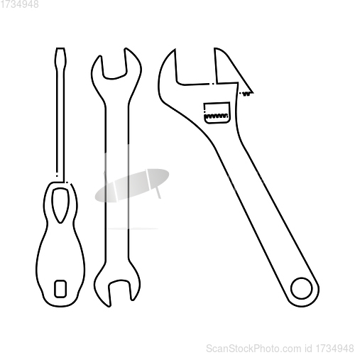 Image of Wrench And Screwdriver Icon