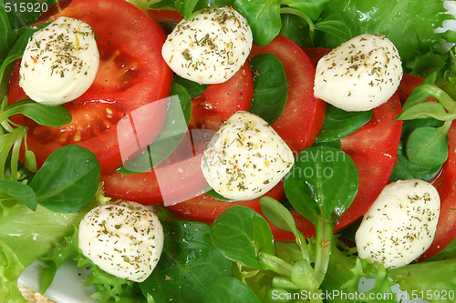 Image of Tomato, mozzarella, lettuce