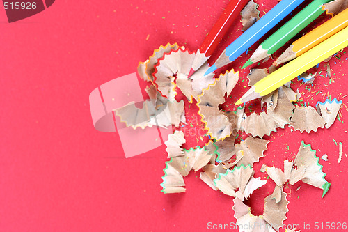 Image of Pencils and wood shavings