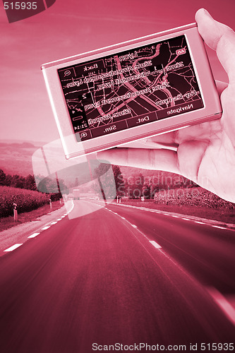 Image of GPS in a man hand