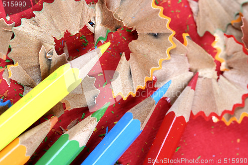 Image of Pencils and wood shavings