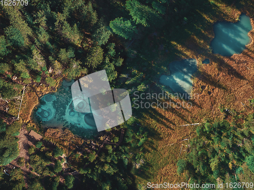 Image of Geyser lake with thermal springs
